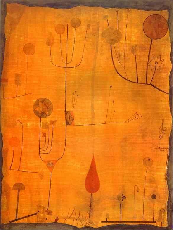 Paul Klee. Fruits on Red.