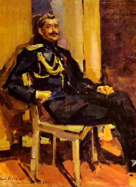 Constantin Korovin. Portrait of an Officer.