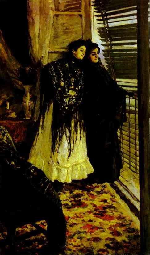 Constantin Korovin. In Front of the Balcony: Leonora and Ampara.