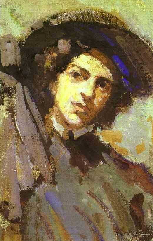 Constantin Korovin. Portrait of Nadezhda Komarovskaya.