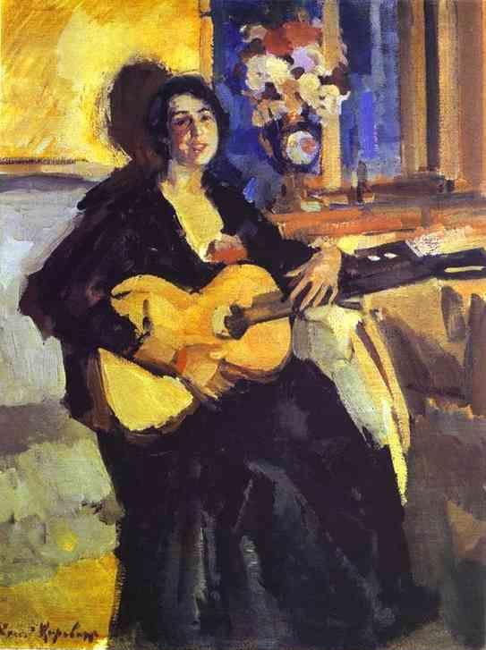 Constantin Korovin. Lady with Guitar.