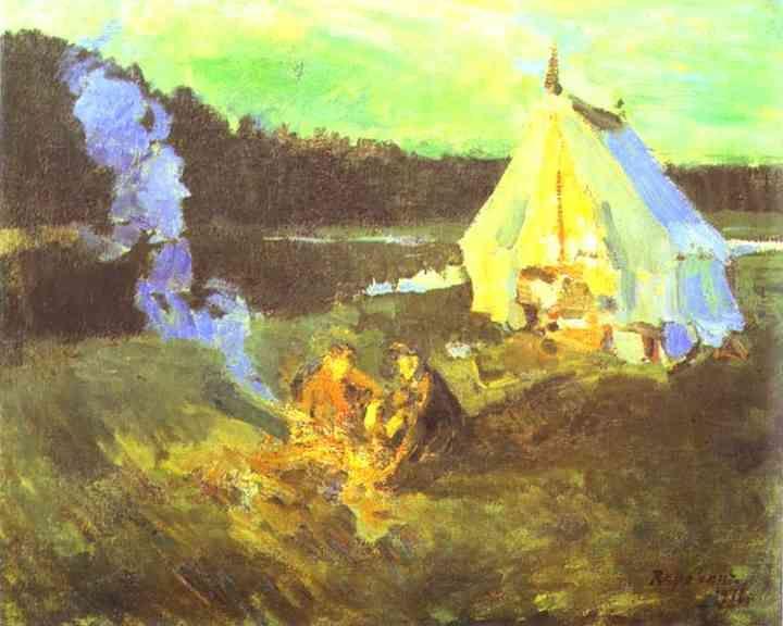 Constantin Korovin. Hunter's Tent.
