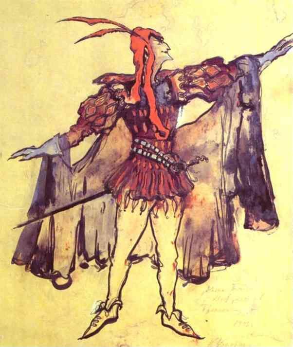 Constantin Korovin. Costume design for Arrigo Boito's opera Faust.