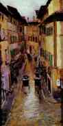 Constantin Korovin. A Florence Street in the Rain.