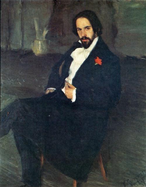 Boris Kustodiyev. Portrait of the Painter Ivan Bilibin.