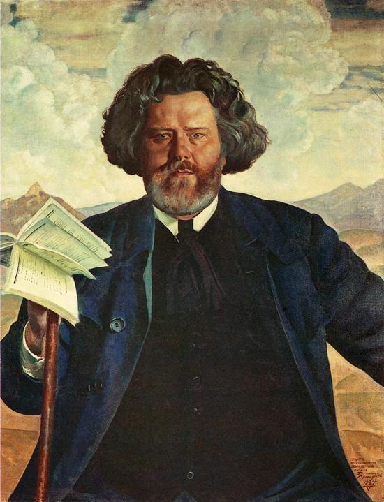 Boris Kustodiyev. Portrait of the Poet M. Voloshin.