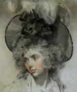 Sir Thomas Lawrence. Mrs Mary Hamilton. Detail.