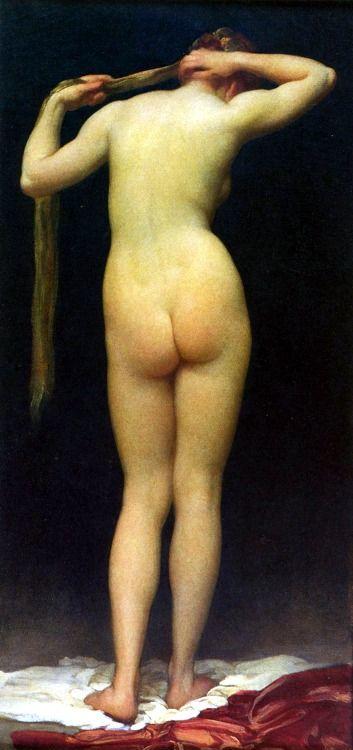 Frederick Leighton. Standing Nude Figure, Seen from Behind.