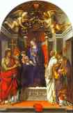 Filippino Lippi. Madonna and Child Enthroned with St John the Baptist, St Victor, St Bernard and St Zenobius ("Altarpiece of the Otto di Pratica").