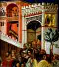 Pietro Lorenzetti. Entry of Christ into Jerusalem. Detail.