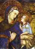 Pietro Lorenzetti. The Virgin with Child and Saints. Detail.