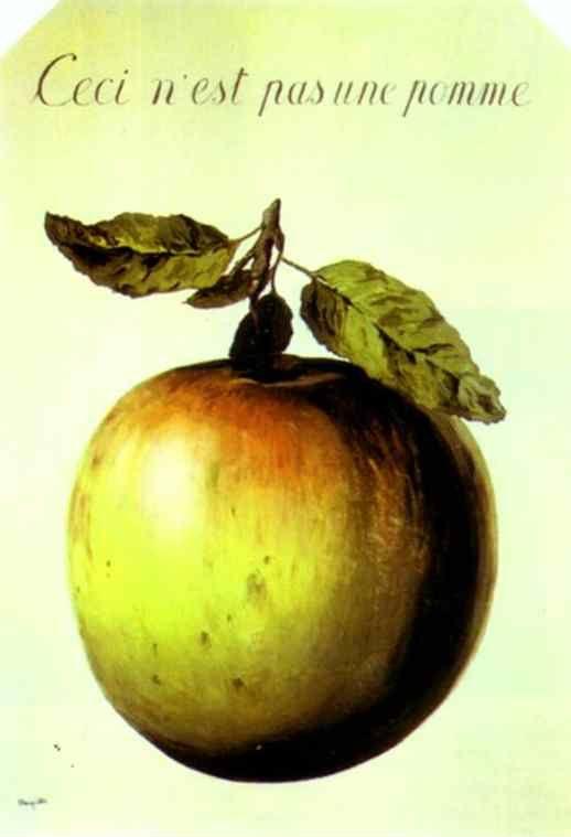 René Magritte. This is Not an Apple.