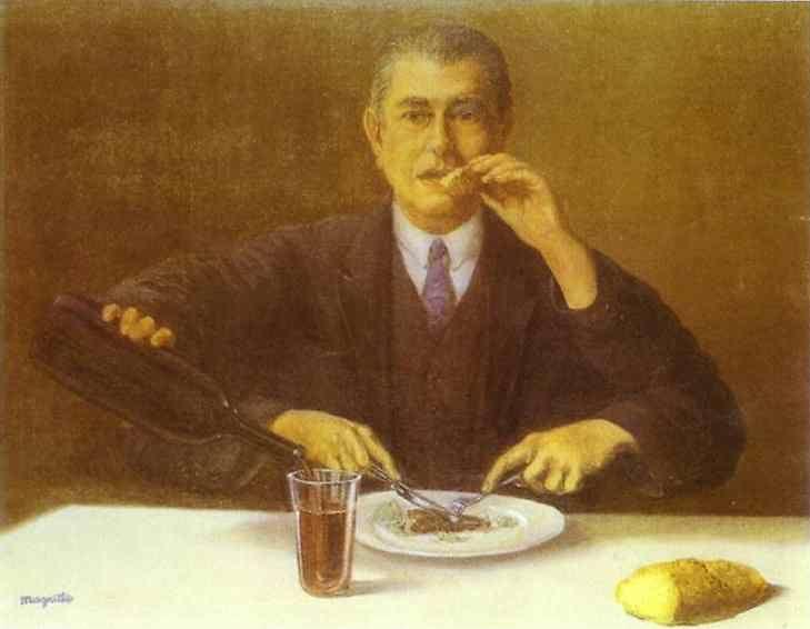 René Magritte. The Magician (Self-Portrait with Four Arms).