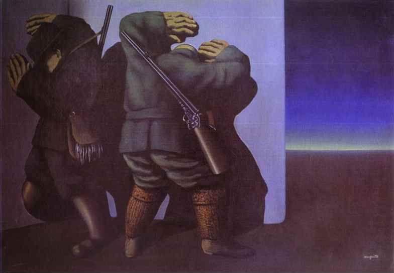 René Magritte. Les Chasseurs de la
 nuit.