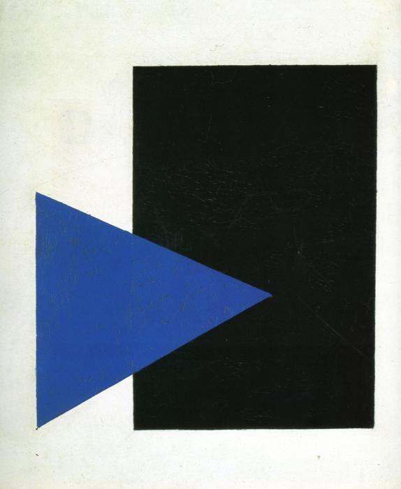 Kazimir Malevich. Suprematism with
 Blue Triangle and Black Square.