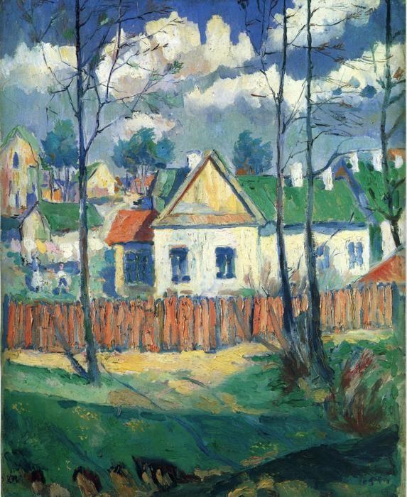 Kazimir Malevich. Spring. Landscape with a Cottage.
