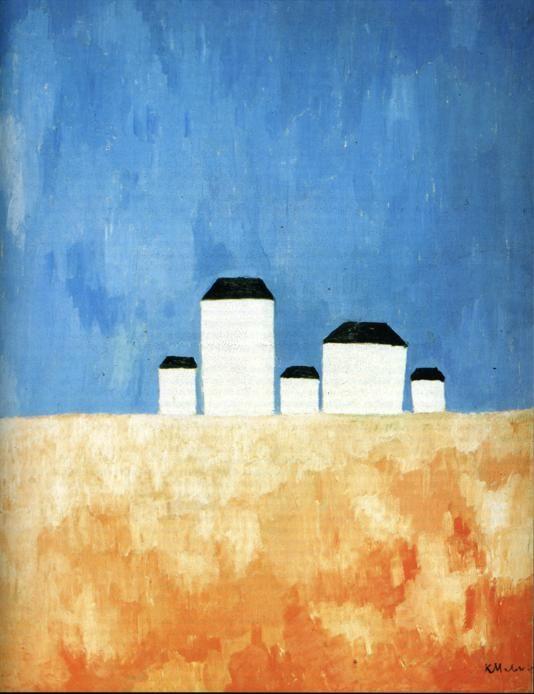 Kazimir Malevich. Landscape with Five  Houses.