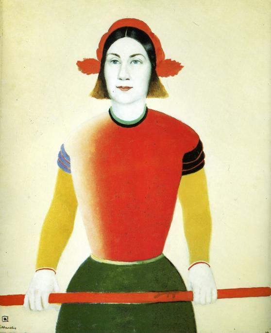 Kazimir Malevich. Girl with Red Flagpole.