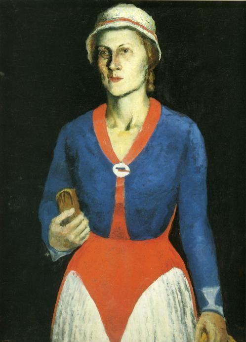Kazimir Malevich. Portrait of Artist's
 Wife N.A. Malevich.