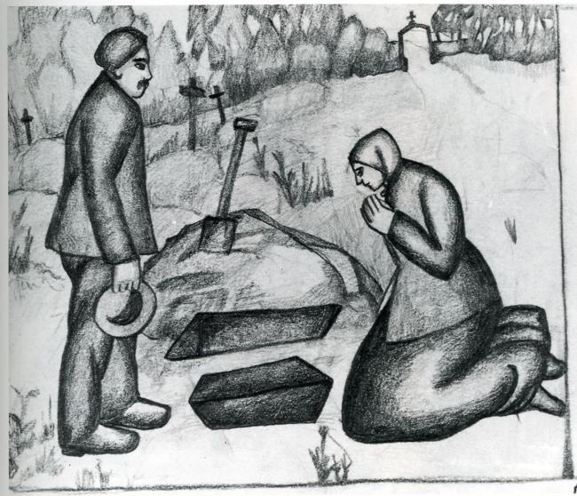 Kazimir Malevich. In the Cemetery.