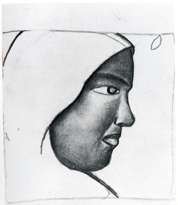 Kazimir Malevich. Woman's Head in
 Profile.