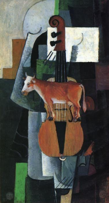 Kazimir Malevich. Cow and Fiddle.