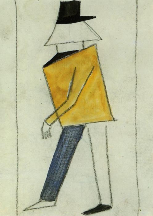 Kazimir Malevich. Coward. Sketch of
 a costume for the opera "