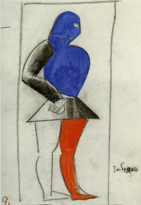 Kazimir Malevich. Brawler. Sketch
 of a costume for the opera "