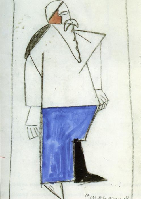 Kazimir Malevich. Old Timer. Sketch
 of a costume for the opera "
