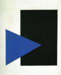 Suprematism with
 Blue Triangle and Black Square.