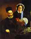 Edouard Manet. Portrait of M. and Mme. Auguste Manet (the Parents of Edouard Manet).