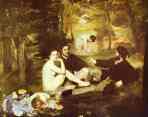 Edouard Manet. The Picnic on the Grass (also: Luncheon on the Grass, French: Le Déjeuner  sur l'Herbe).