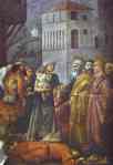 Masaccio. Distribution of the Goods of the  Community and the Death of Ananias.