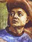Masaccio and Filippino Lippi. Raising  of the Son of Theophilus (detail).