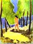 Nude in Sunlit Landscape.