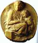 Michelangelo. Tondo Pitti - Virgin and Child with the Young St. John.