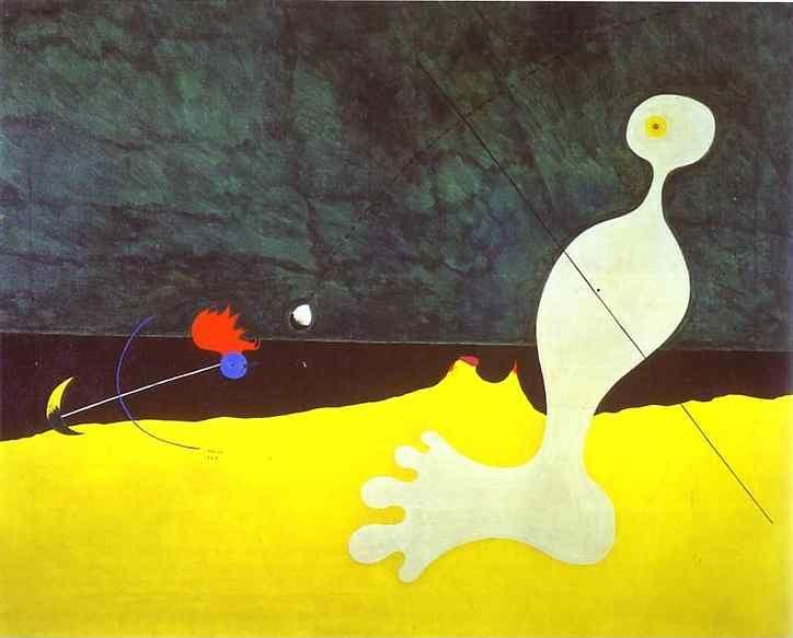 Joan Miró. Person Throwing a Stone
 at a Bird.