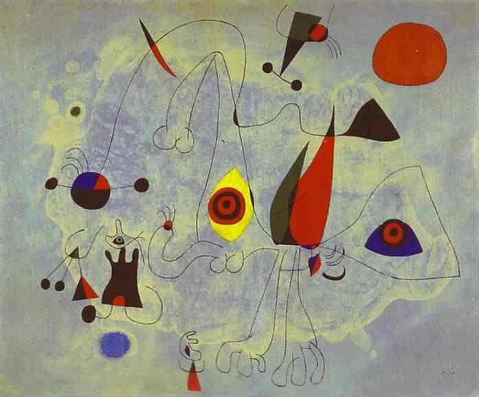 Joan Miró. Women and Birds at Sunrise.