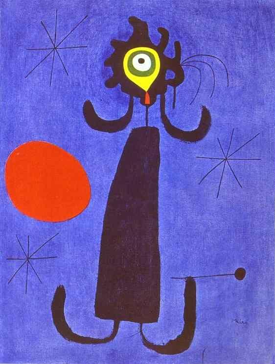 Joan Miró. Woman in Front of the Sun.