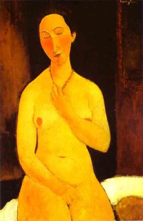 Amedeo Modigliani. Seated Nude with Necklace.