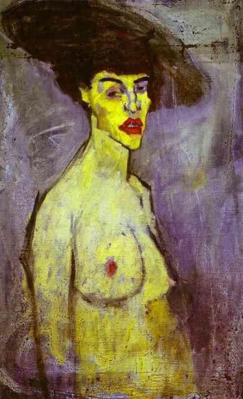 Amedeo Modigliani. Female Nude with Hat.
