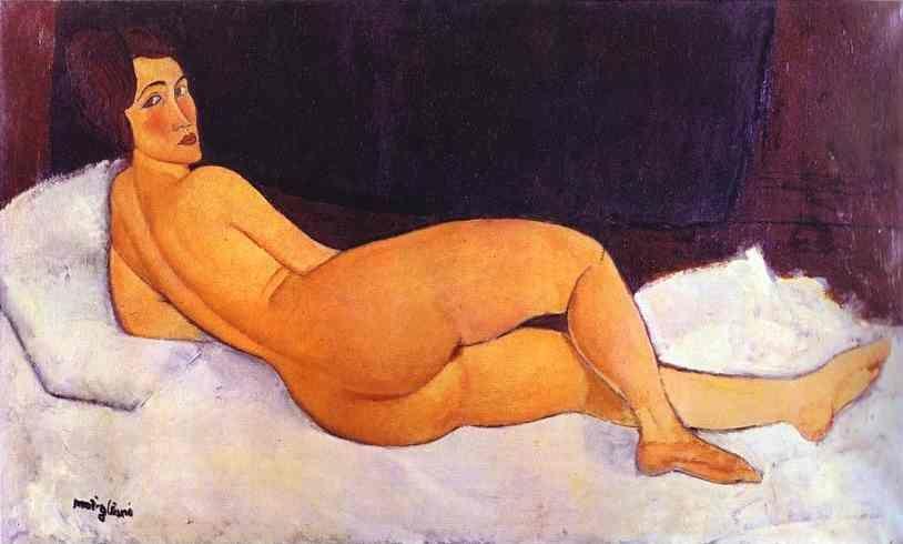 Amedeo Modigliani. Nude Looking over Her
 Right Shoulder.