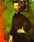 Amedeo Modigliani. Portrait of Paul Alexandre Against a Green Background.