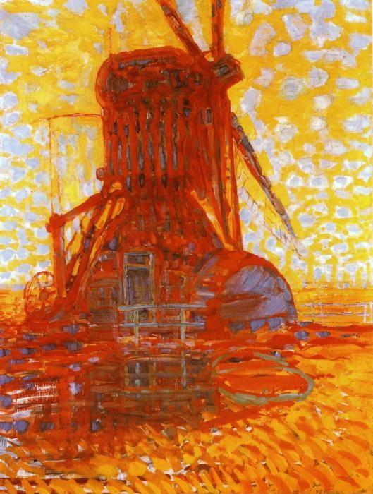 Piet Mondrian. Windmill in Sunlight / Molen
 bij zonlicht.