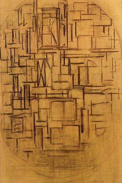 Piet Mondrian. Oval Composition. / Ovale  compositie.