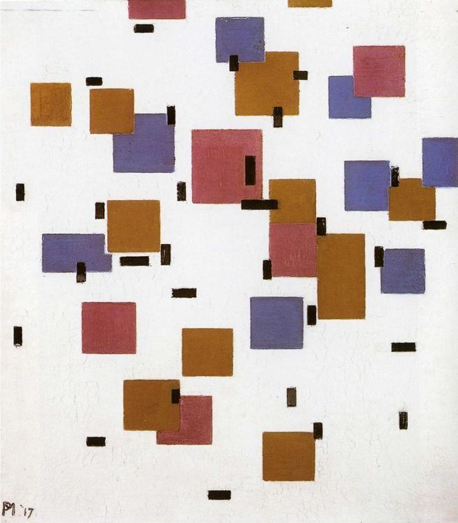 Piet Mondrian. Composition in Color A / Compositie
 in kleur A.