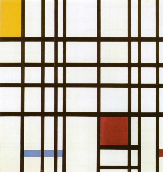 Piet Mondrian. Composition with Red, Yellow
 and Blue / Compositie met rood, geel en blauw.