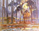 Piet Mondrian. Woods near Oele. / Bos bij
 Oele.