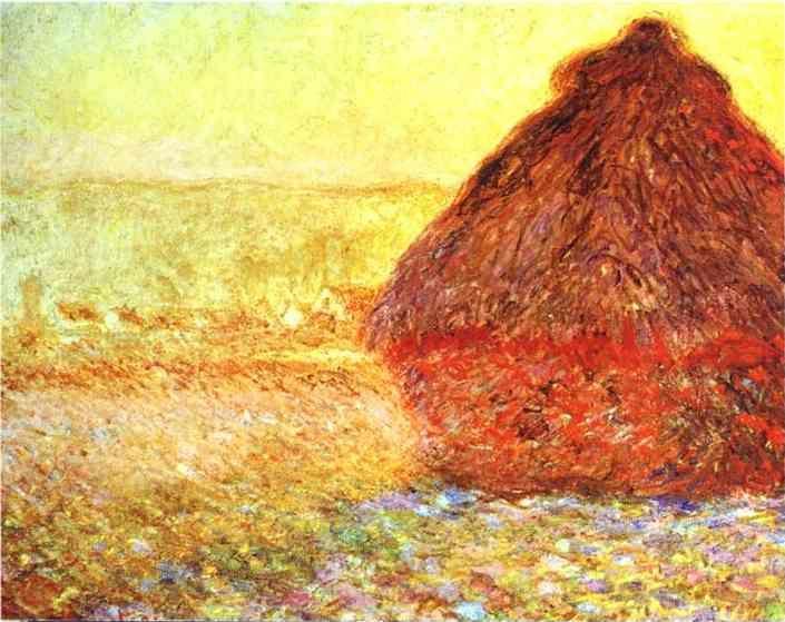 Claude Monet. Haystack at the Sunset near Giverny.