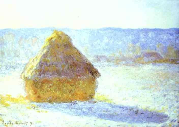 Claude Monet. Haystack, Snow Effects, Morning.